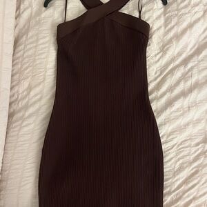 Aritzia Babaton Chocolate Brown Women's Dress